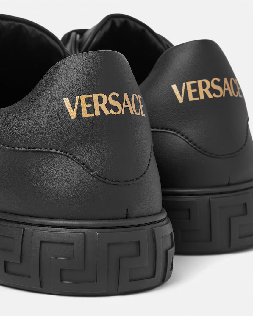 Greca Embellished Nylon Black Gold