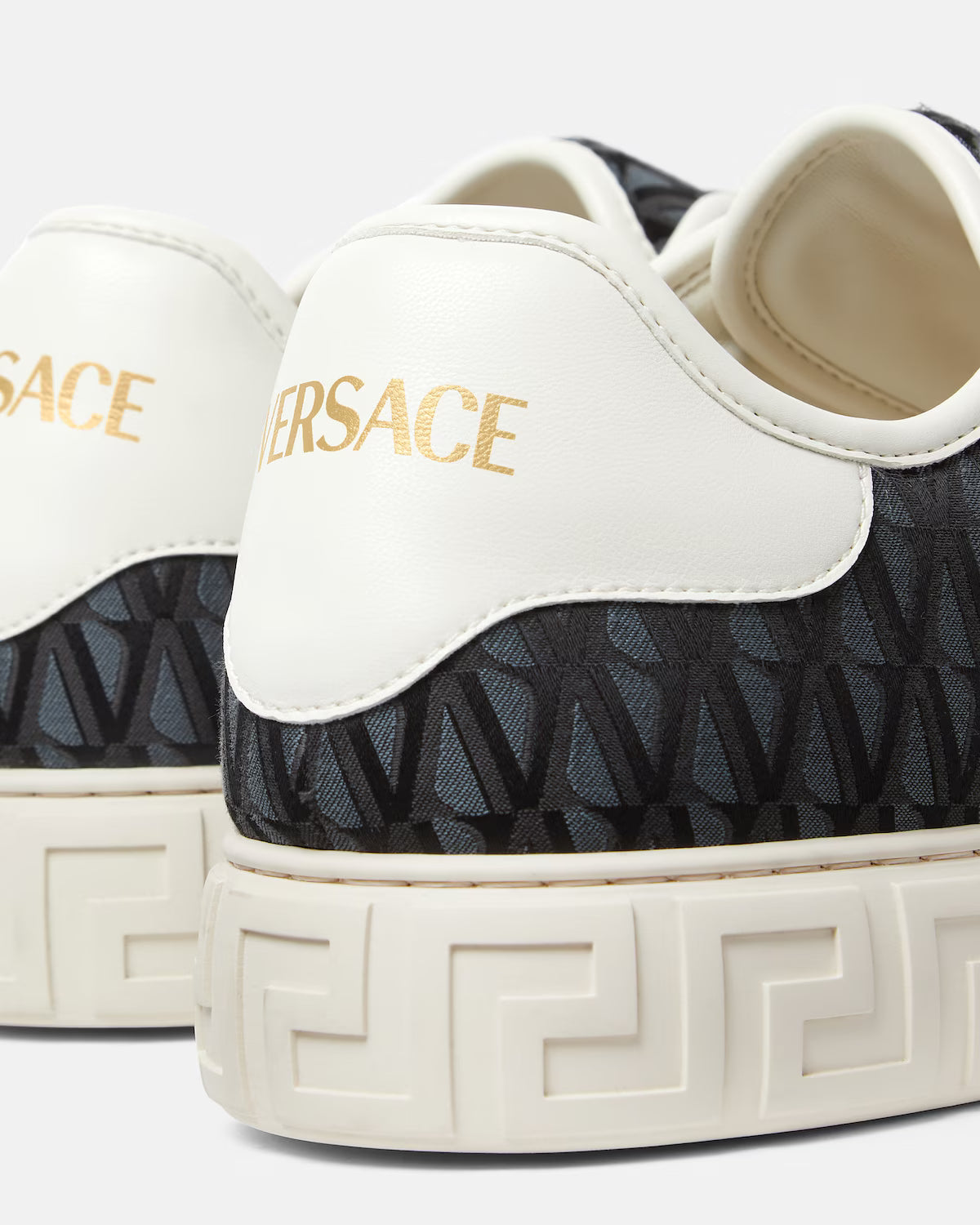 Greca Jacquard Canvas Black White
