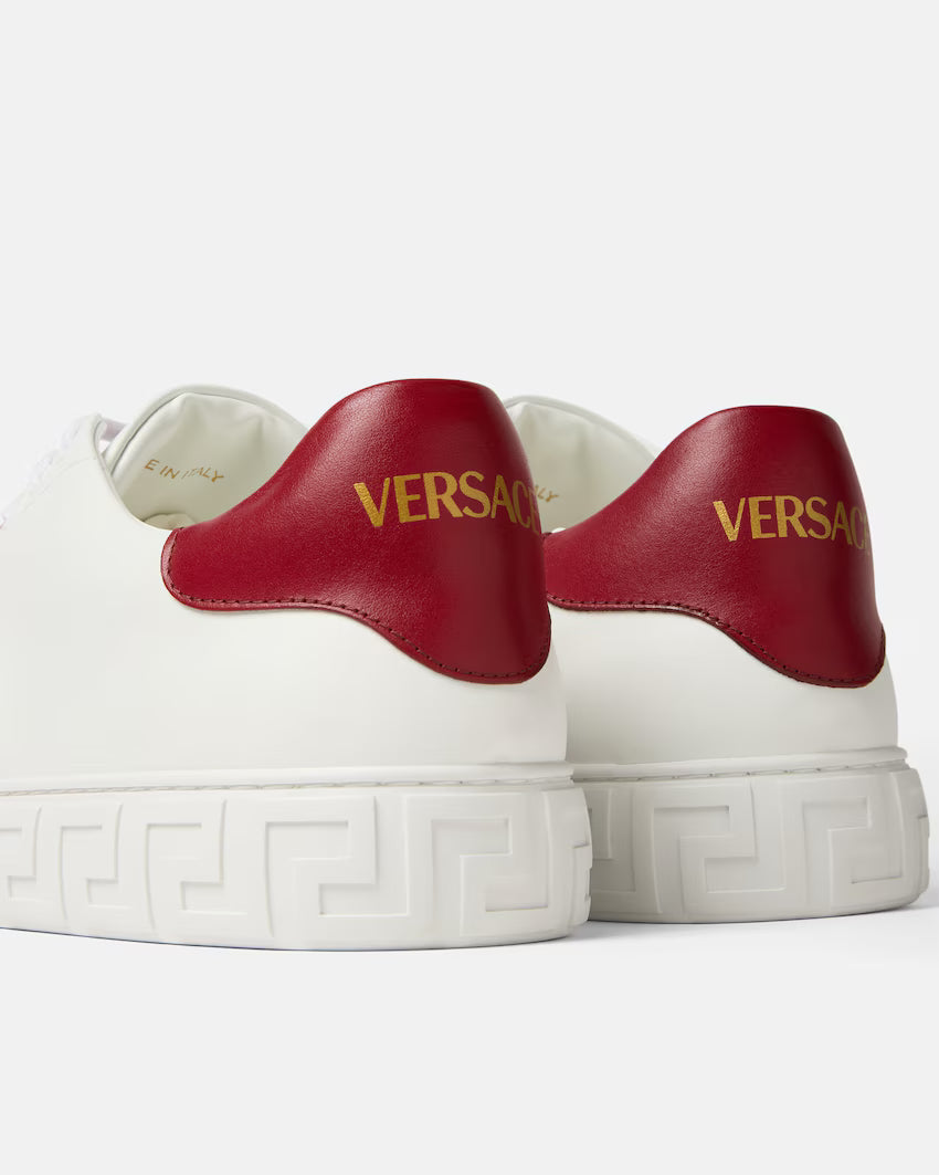 Greca Embellished White Red