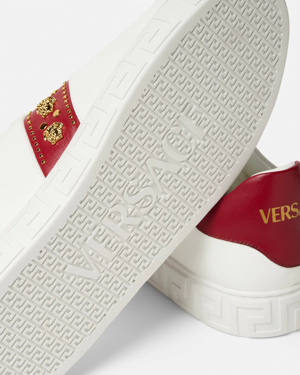 Greca Embellished White Red