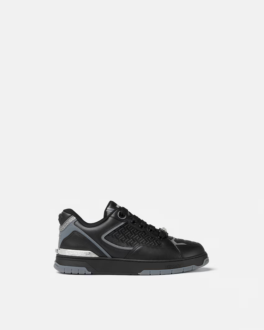 Biggie Basket Leather Black Silver