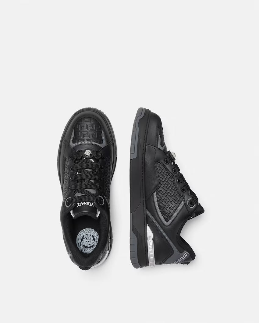 Biggie Basket Leather Black Silver