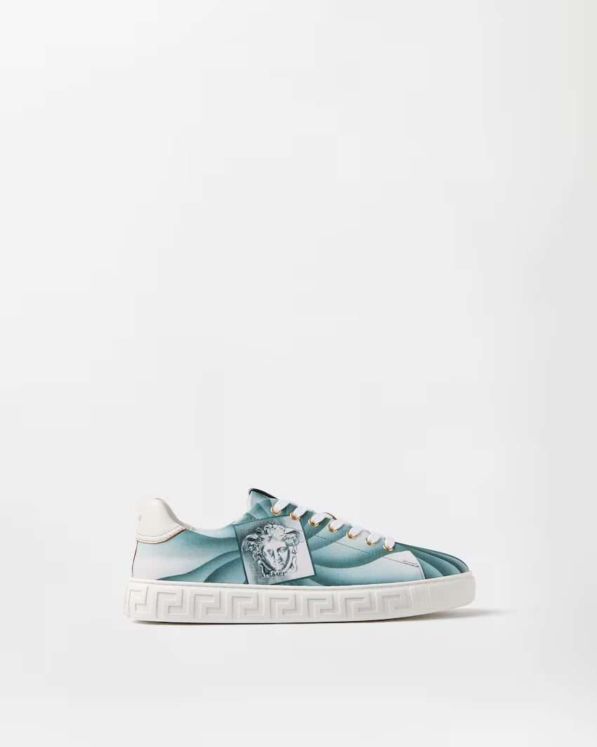 Greca Printed Canvas Blue