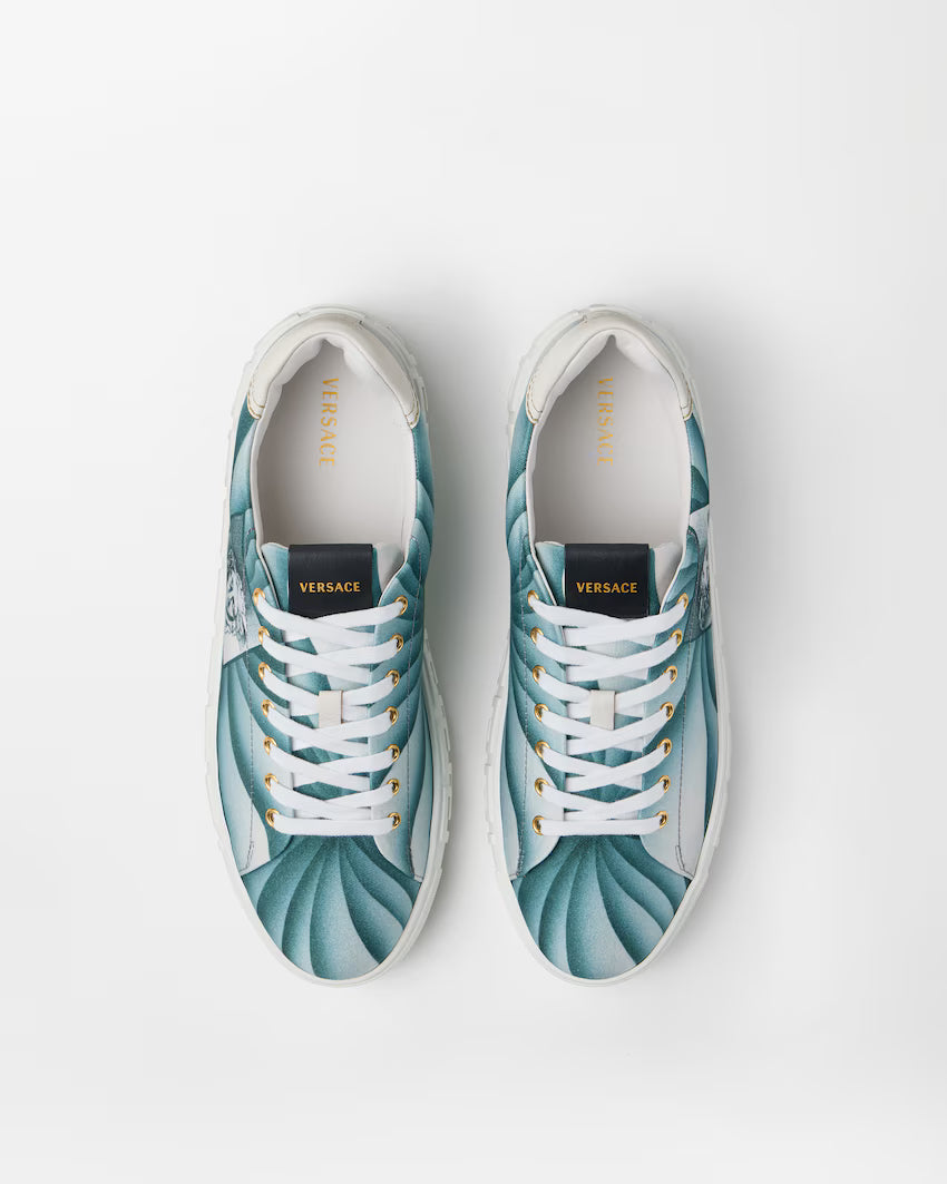 Greca Printed Canvas Blue