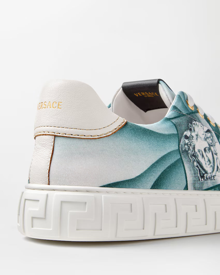 Greca Printed Canvas Blue