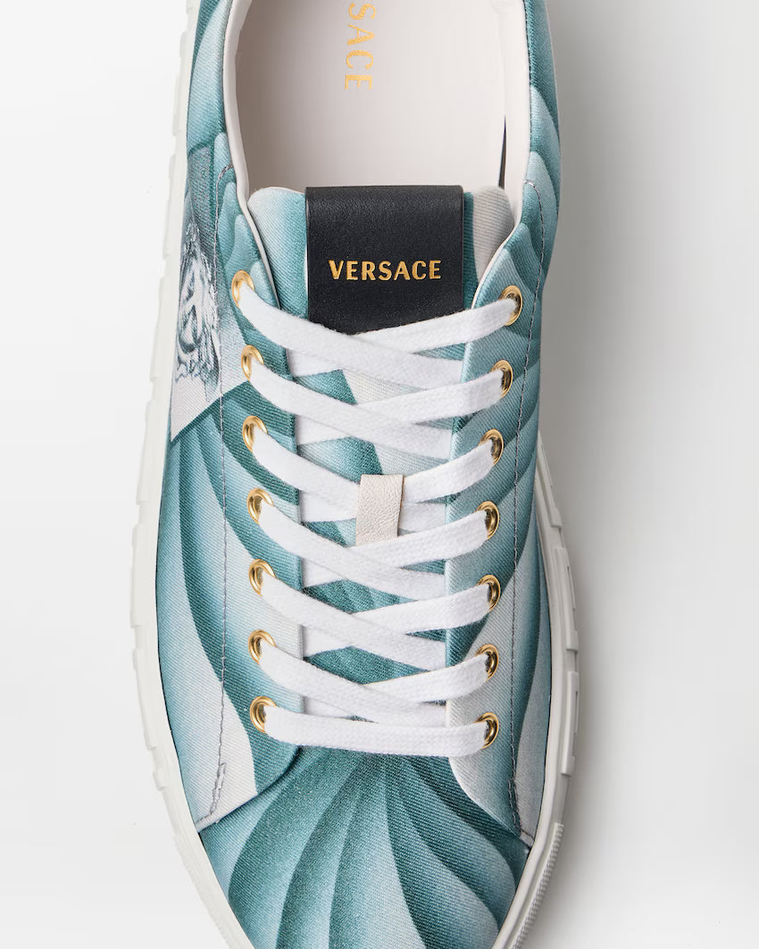 Greca Printed Canvas Blue