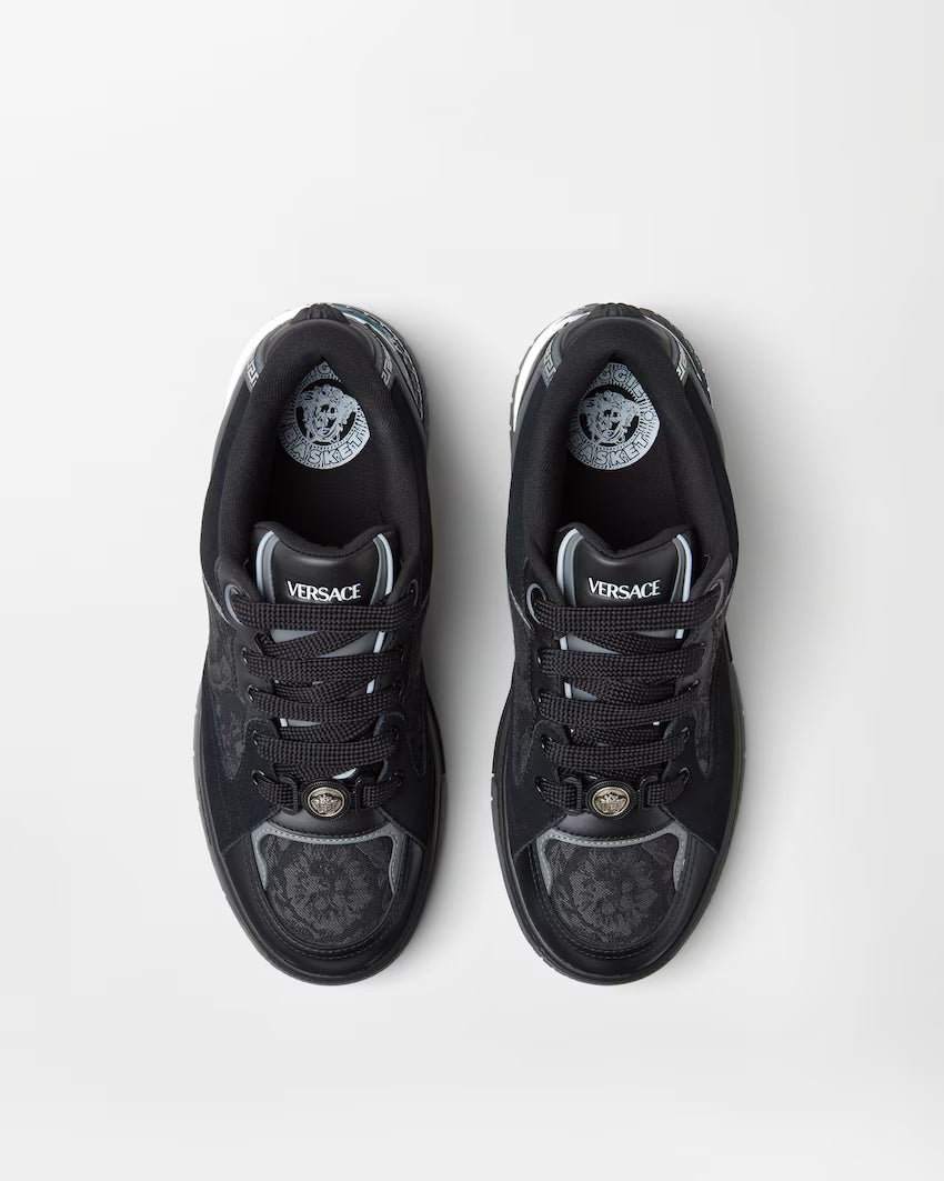 Biggie Basket Jacquard Leather Black