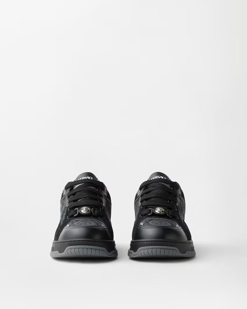 Biggie Basket Jacquard Leather Black