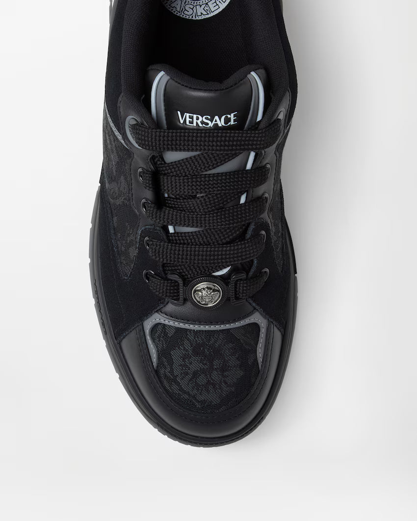 Biggie Basket Jacquard Leather Black