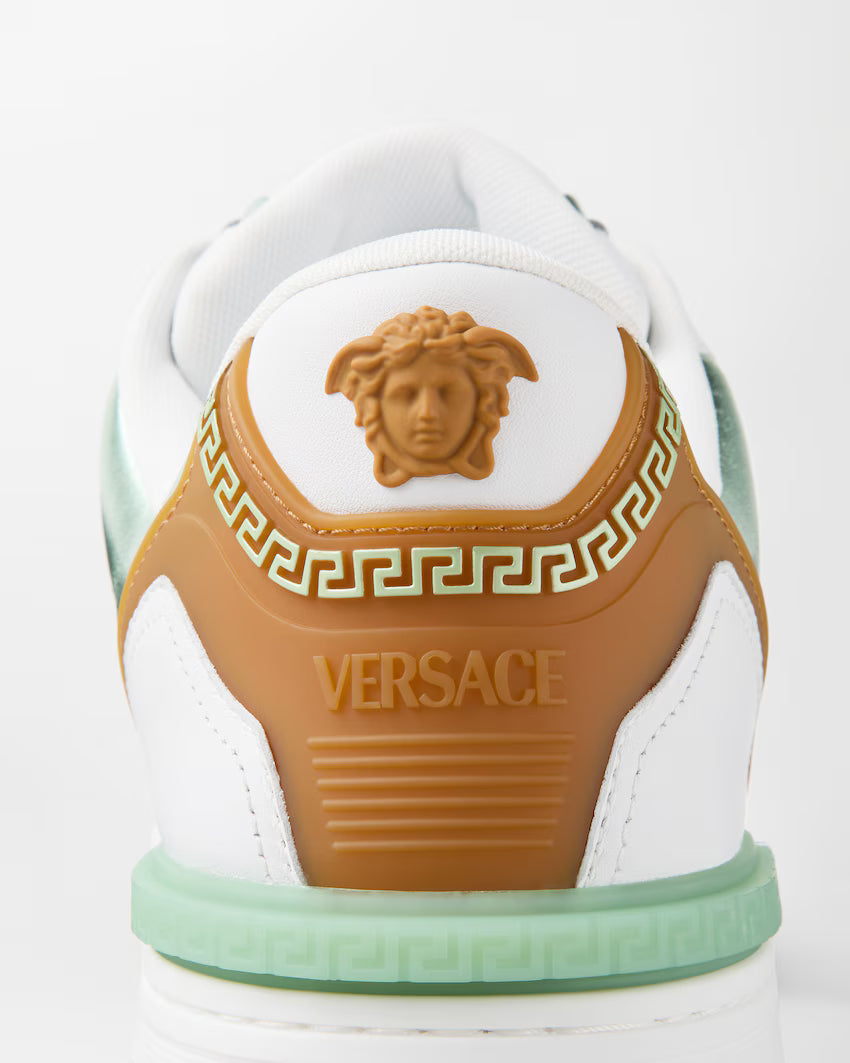 Biggie Basket Leather White Green
