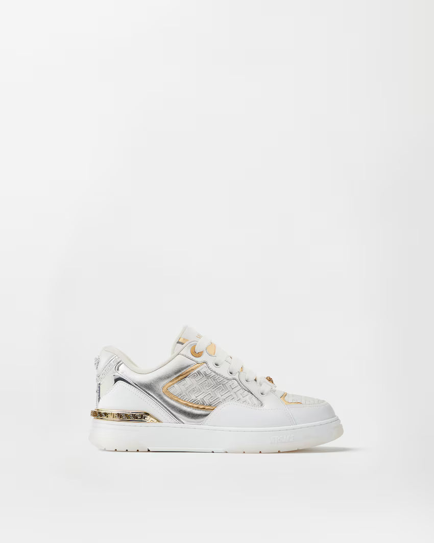 Biggie Basket Metallic Leather Silver Gold
