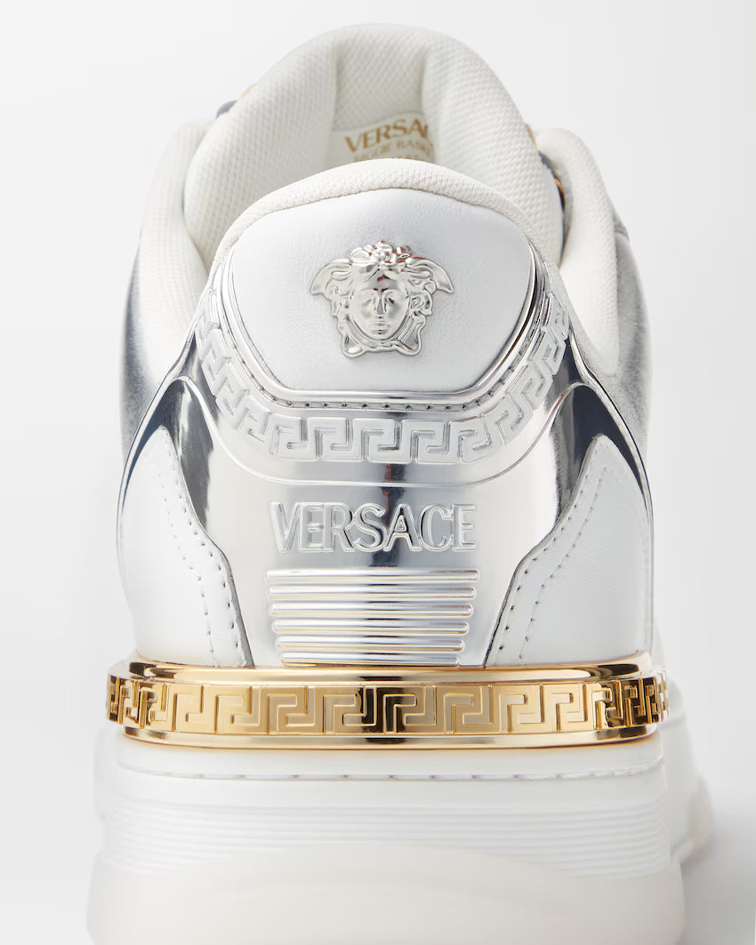 Biggie Basket Metallic Leather Silver Gold