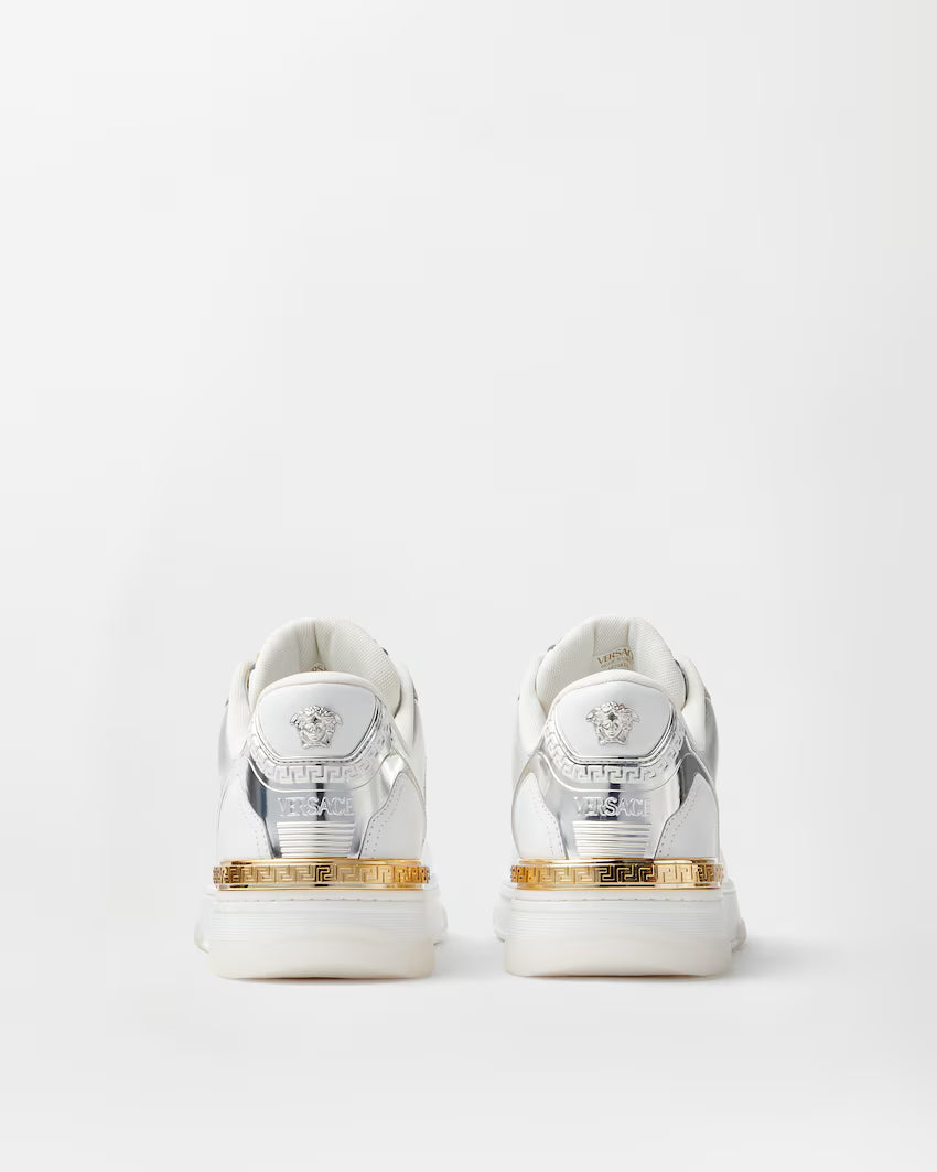 Biggie Basket Metallic Leather Silver Gold
