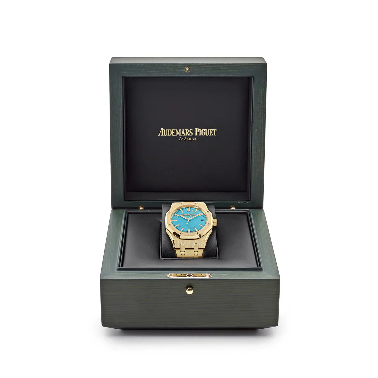 Royal Oak Selfwinding 15550BA.OO.1356BA.01 Yellow Gold Blue Turquoise Dial