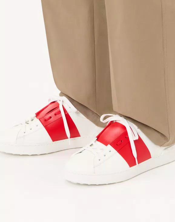 Open Sneaker In Veal White Red