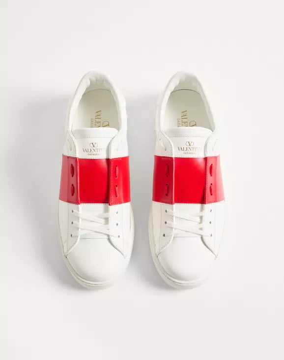 Open Sneaker In Veal White Red