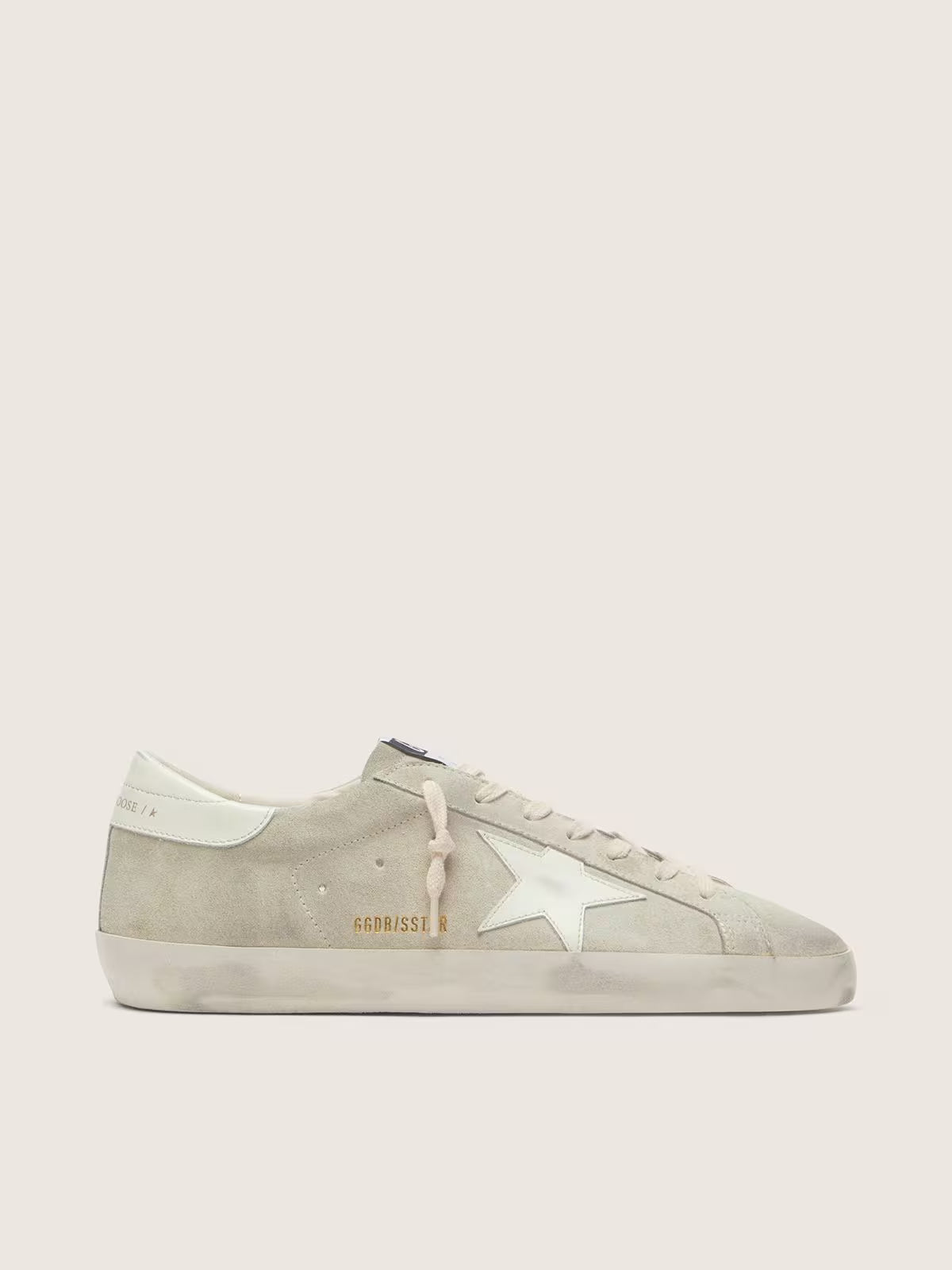 Star in light gray suede with