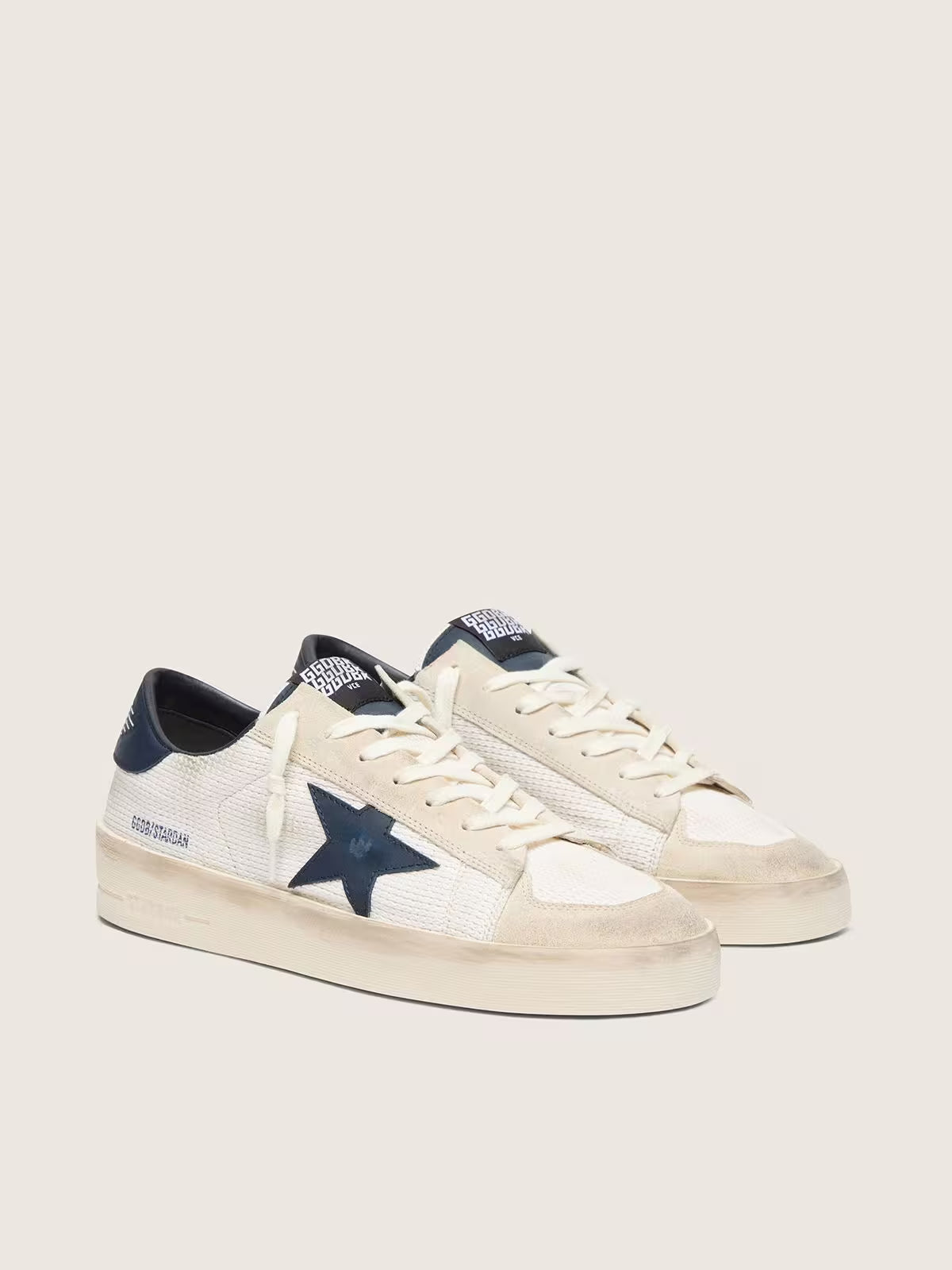 Star beige suede with blue