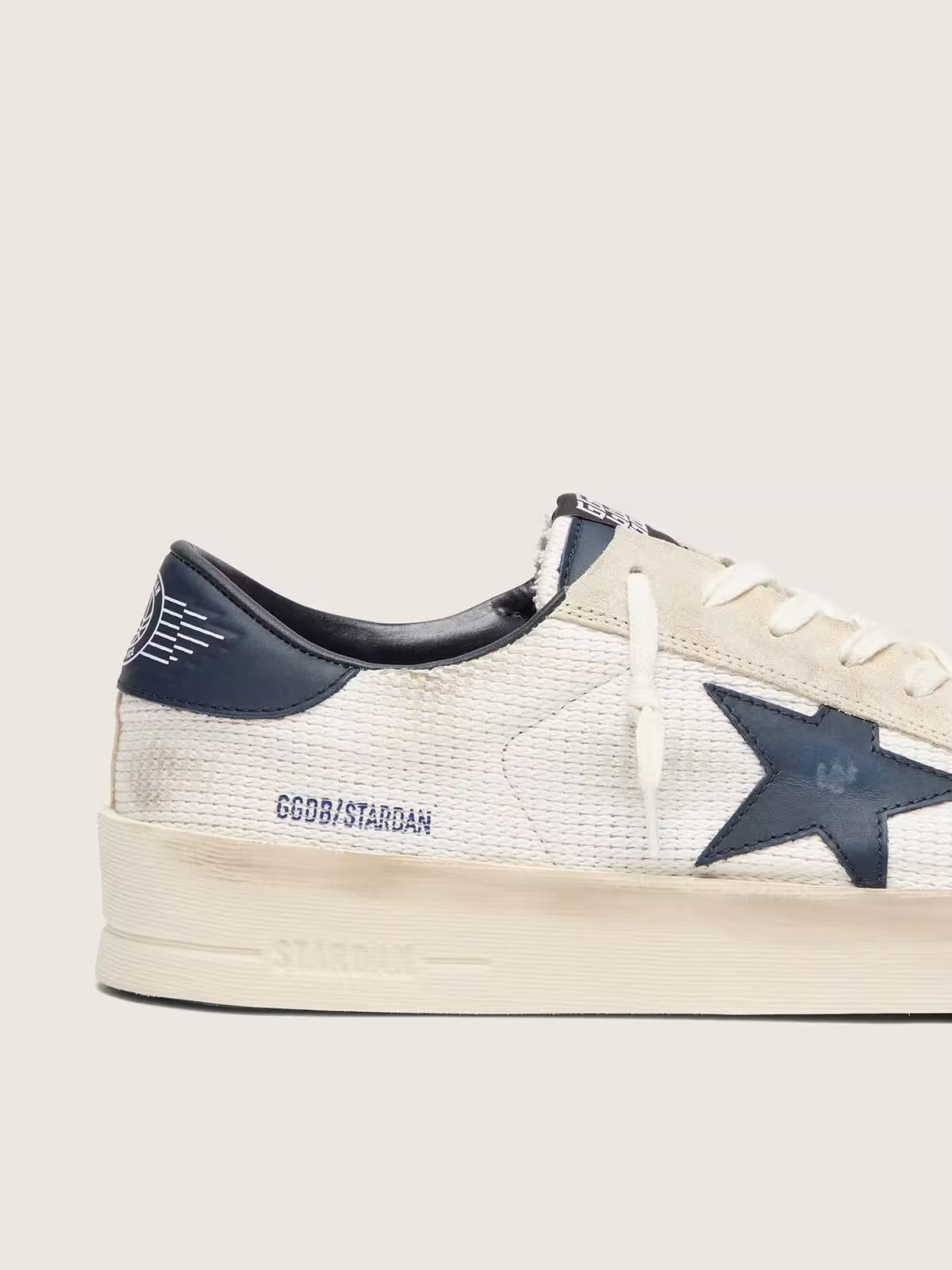 Star beige suede with blue
