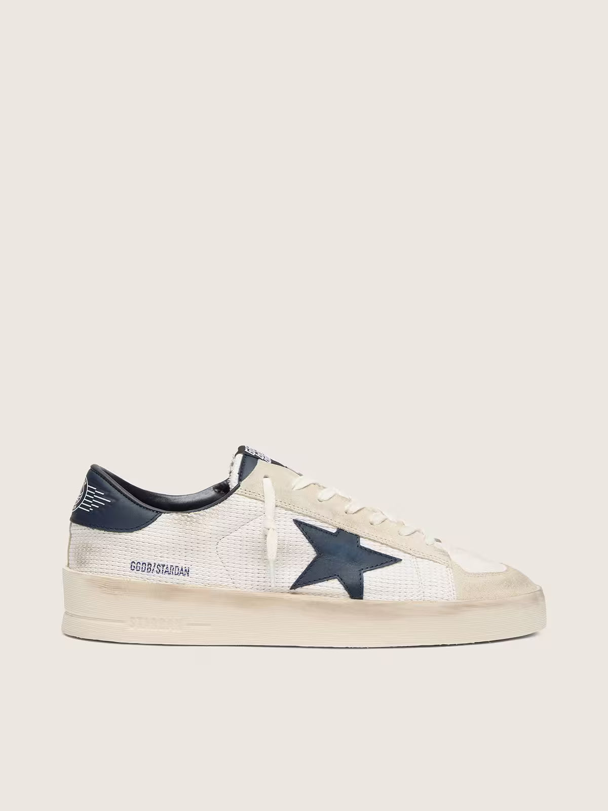 Star beige suede with blue