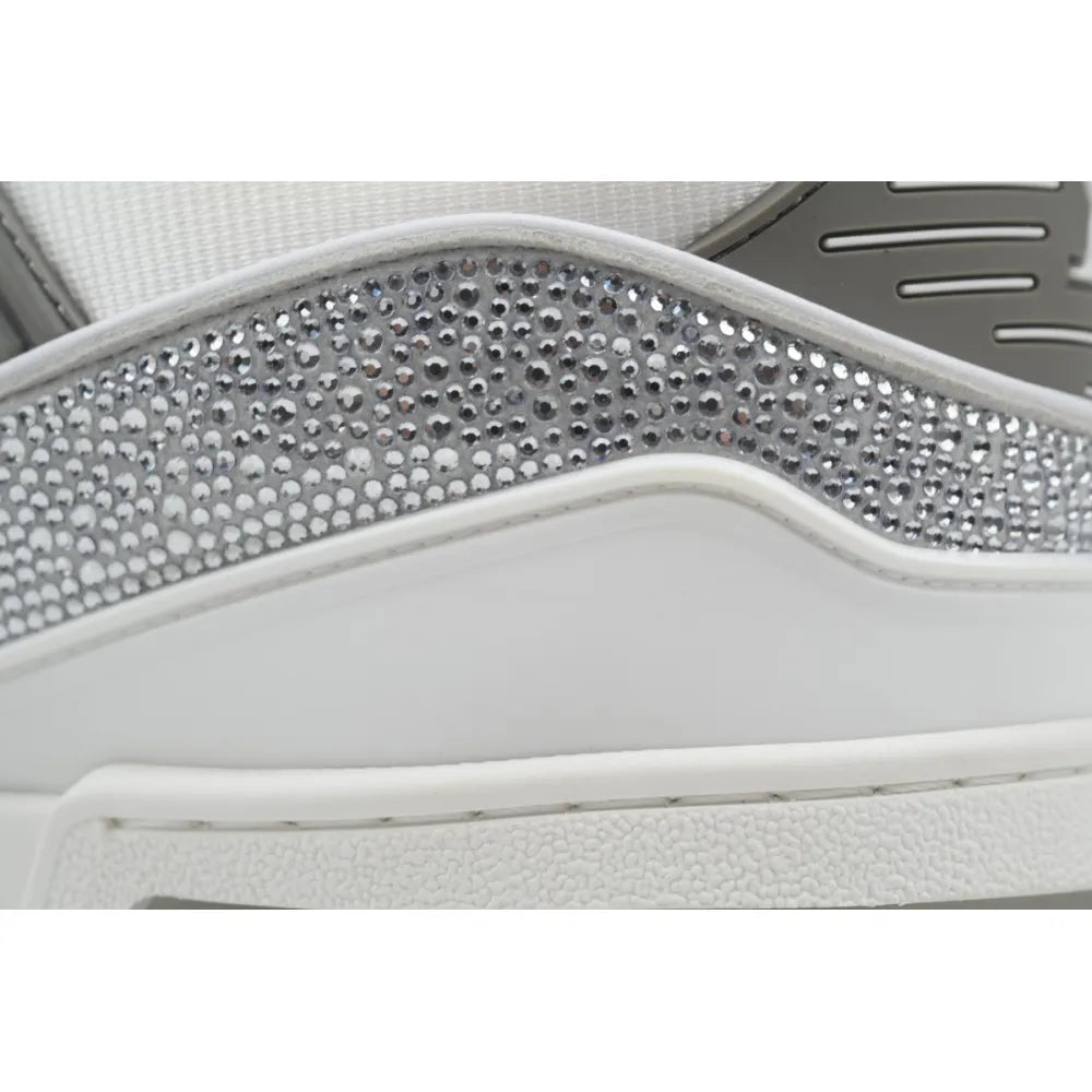 Grey White Swarovski