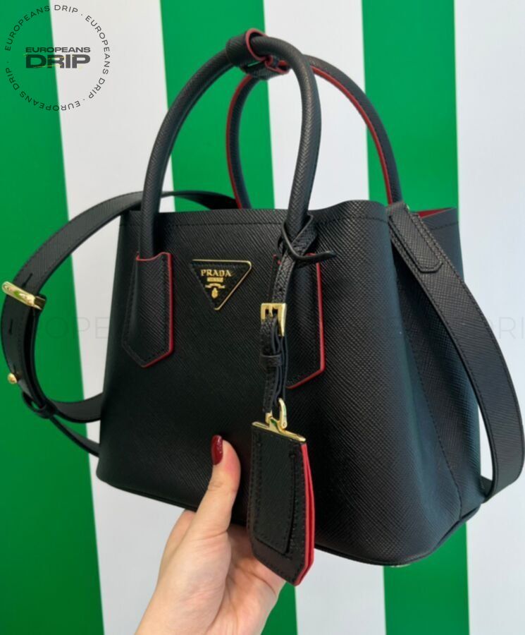 Double Saffiano Black 23 cm