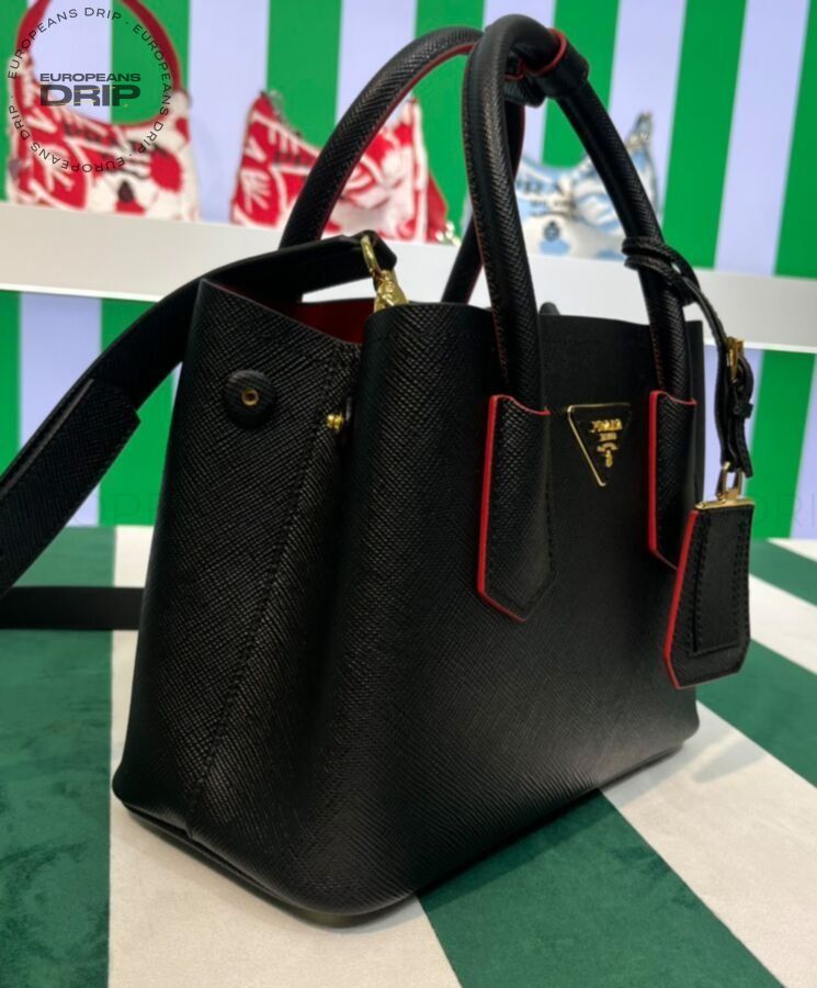 Double Saffiano Black 23 cm