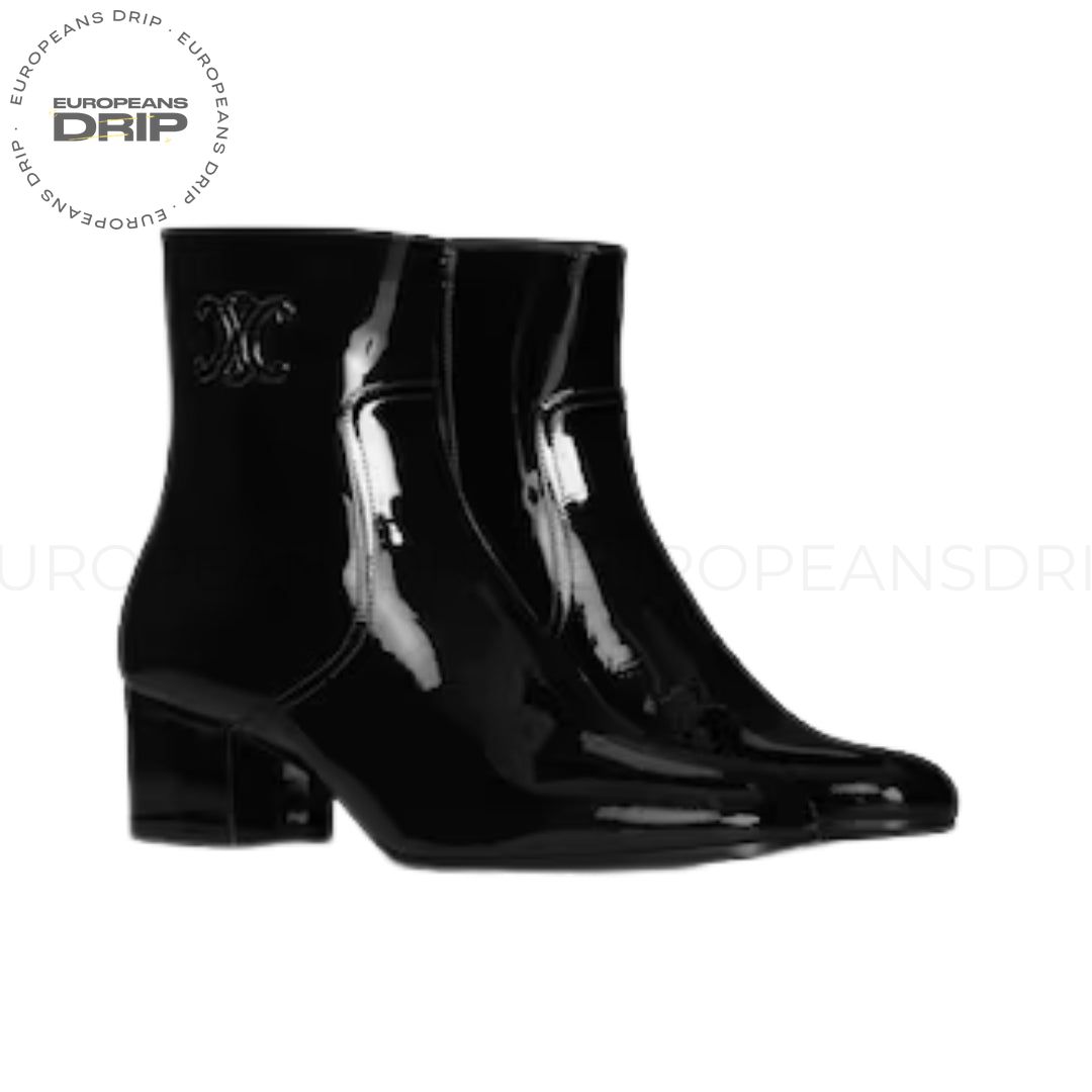 Boot with Zip Les Bottes Triomphe Calfskin Patent