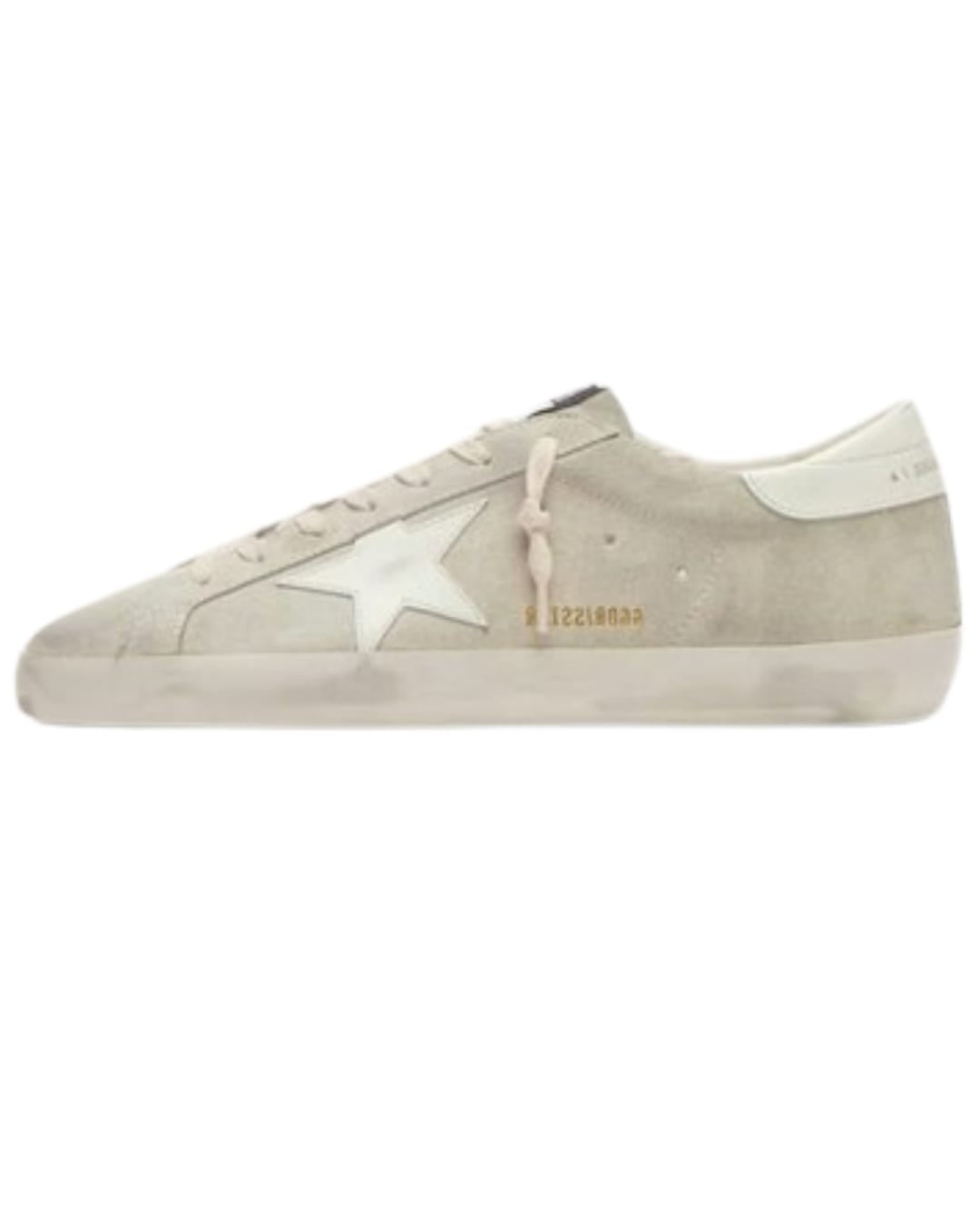 Star in light gray suede with