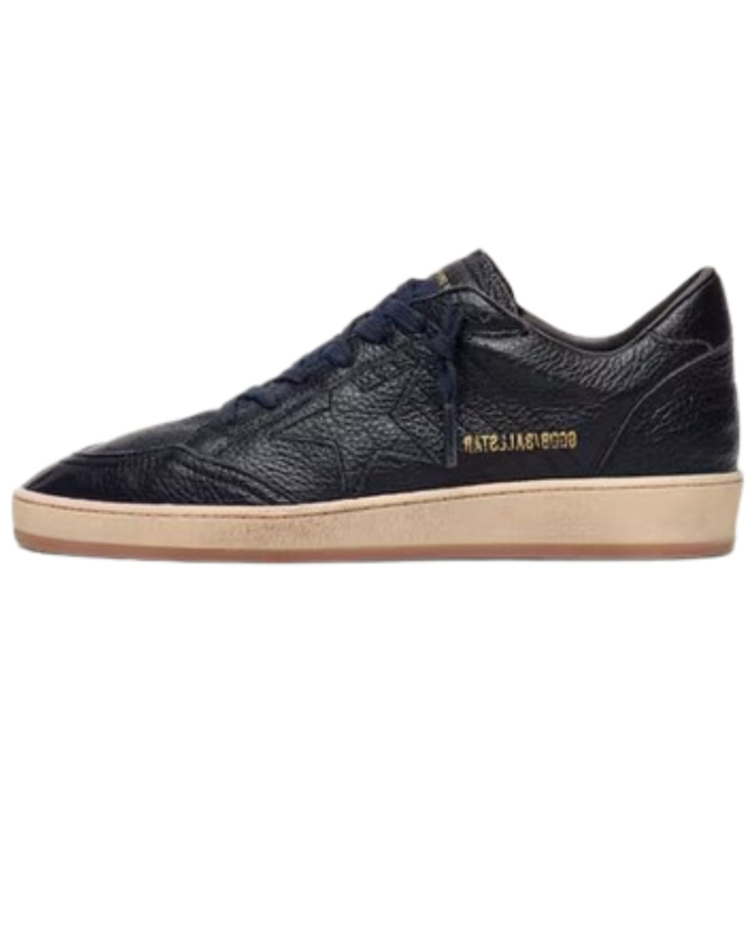 Star in navy-blue leather with tone-on-tone leather