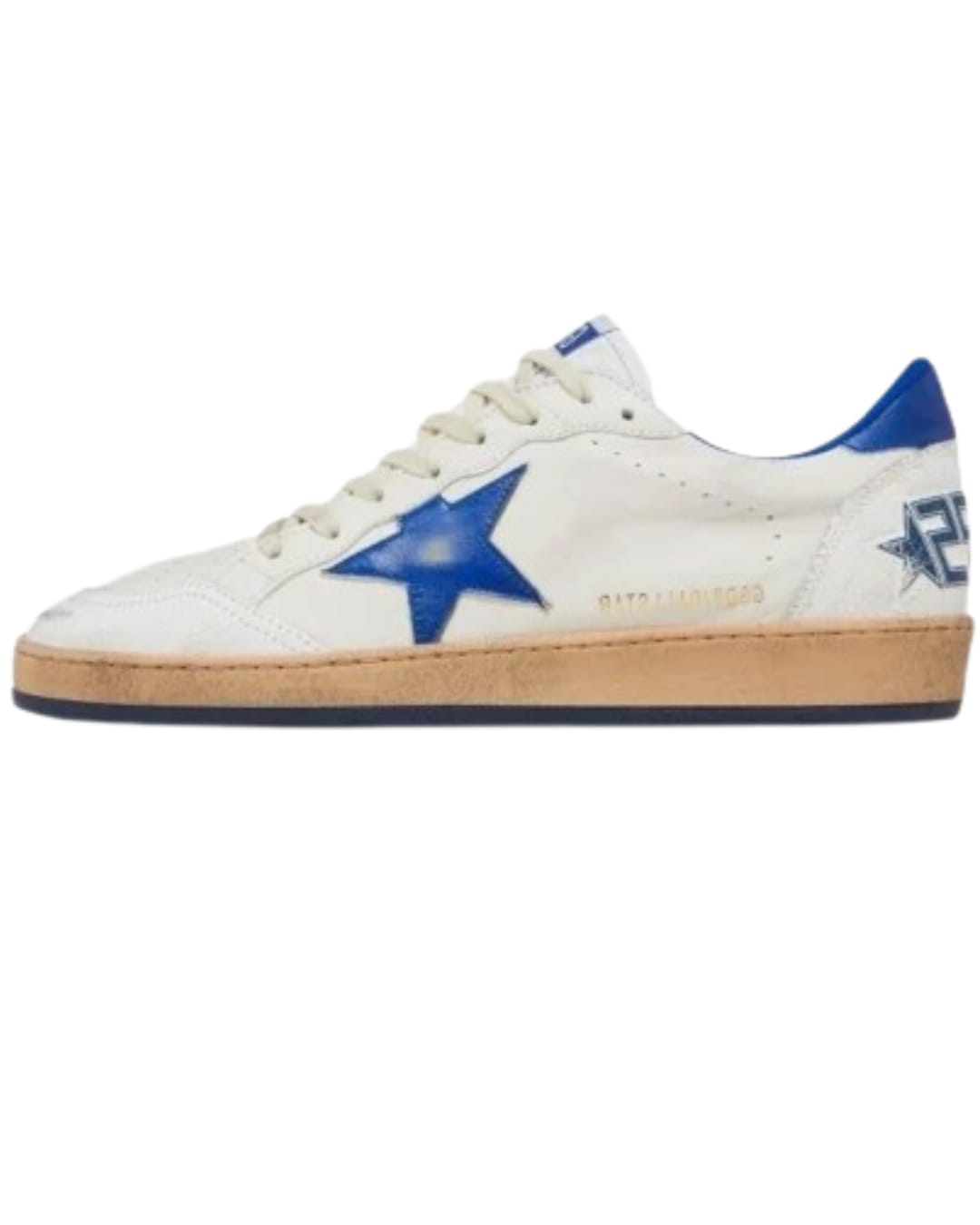 Star Distressed White Blue