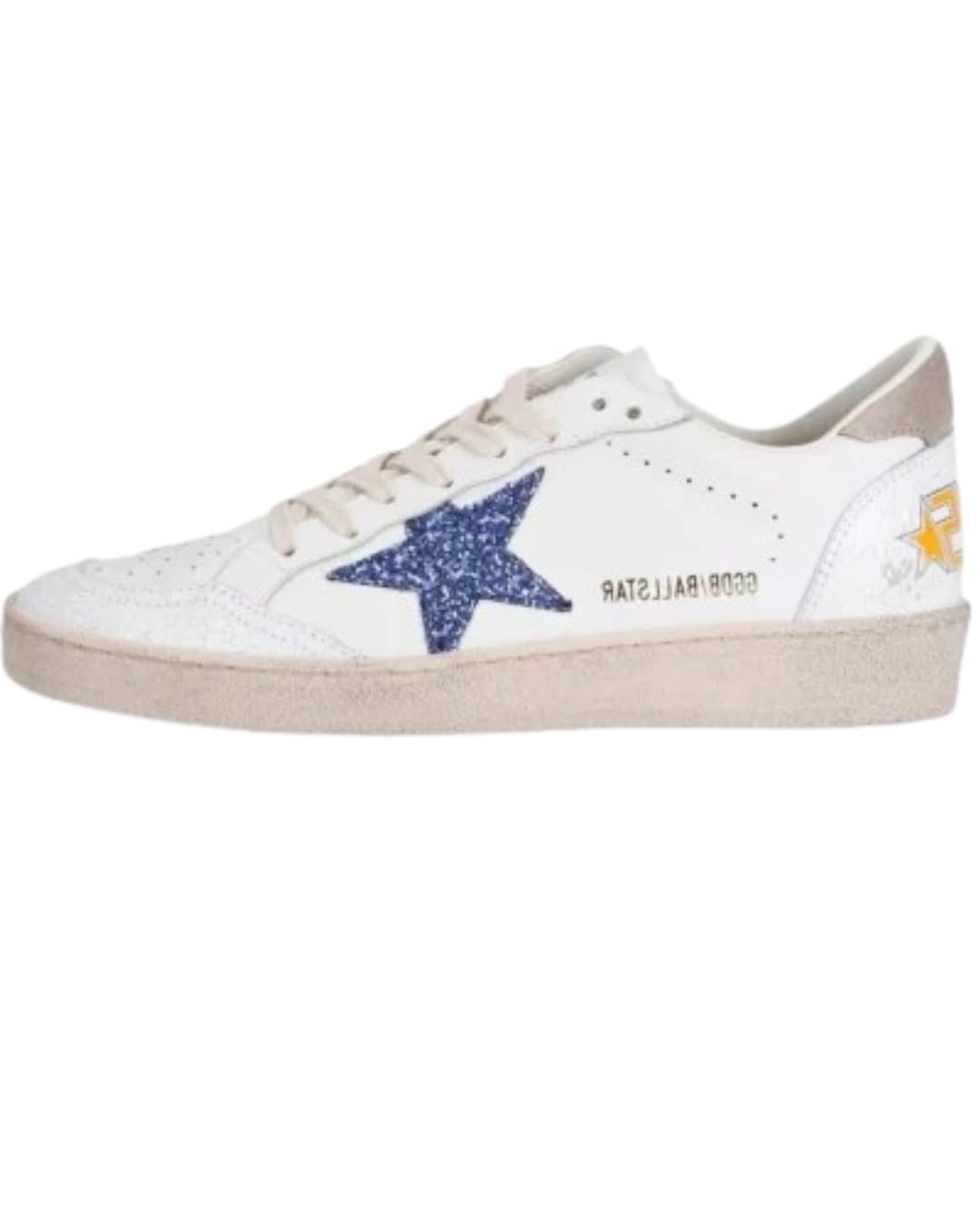 Star Leather Blue Glitter
