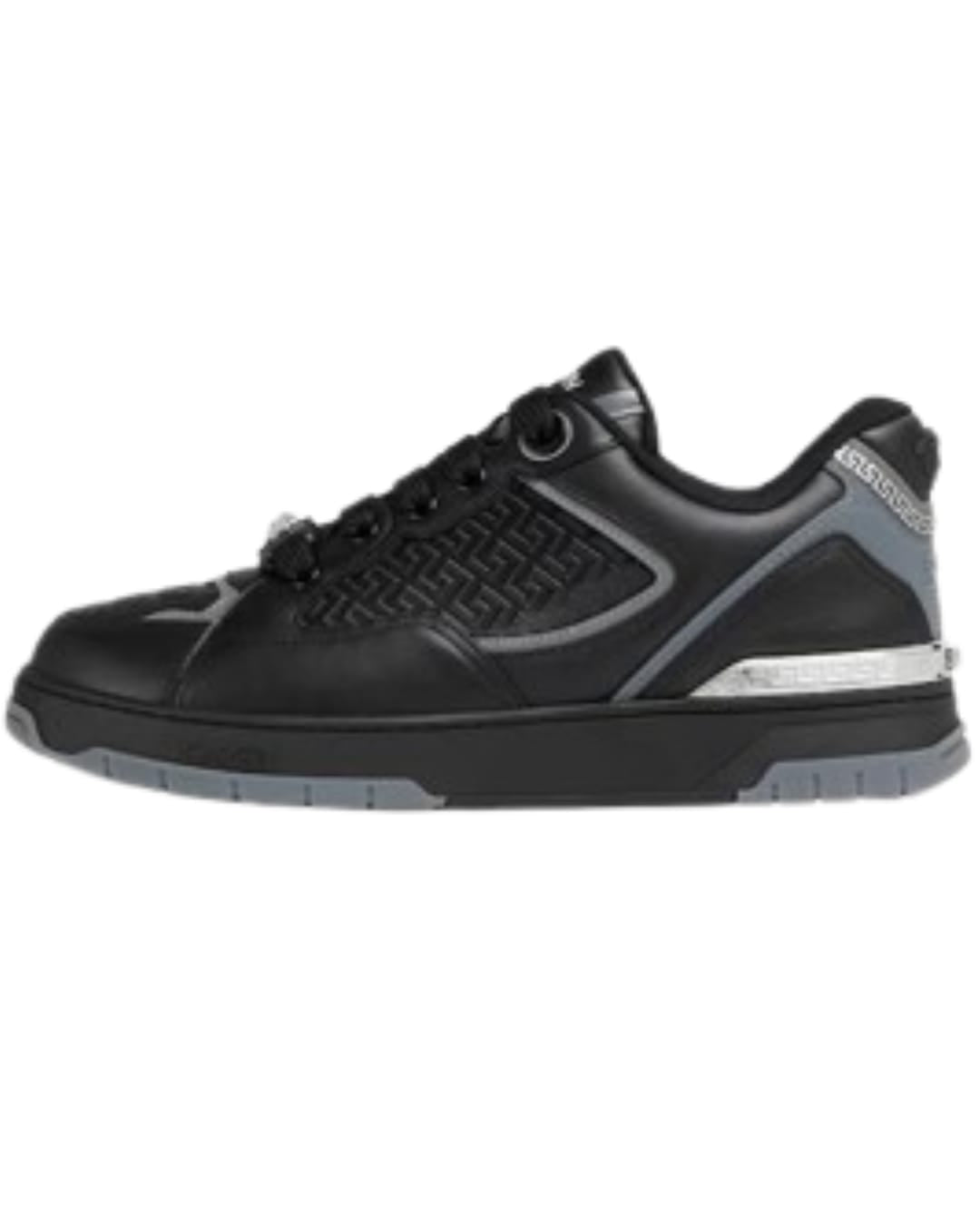 Biggie Basket Embellished Leather Black Silver