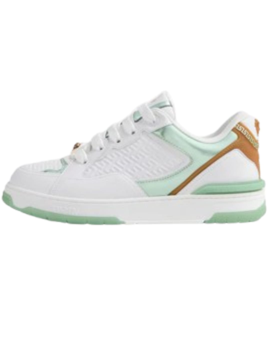 Biggie Basket Leather White Green
