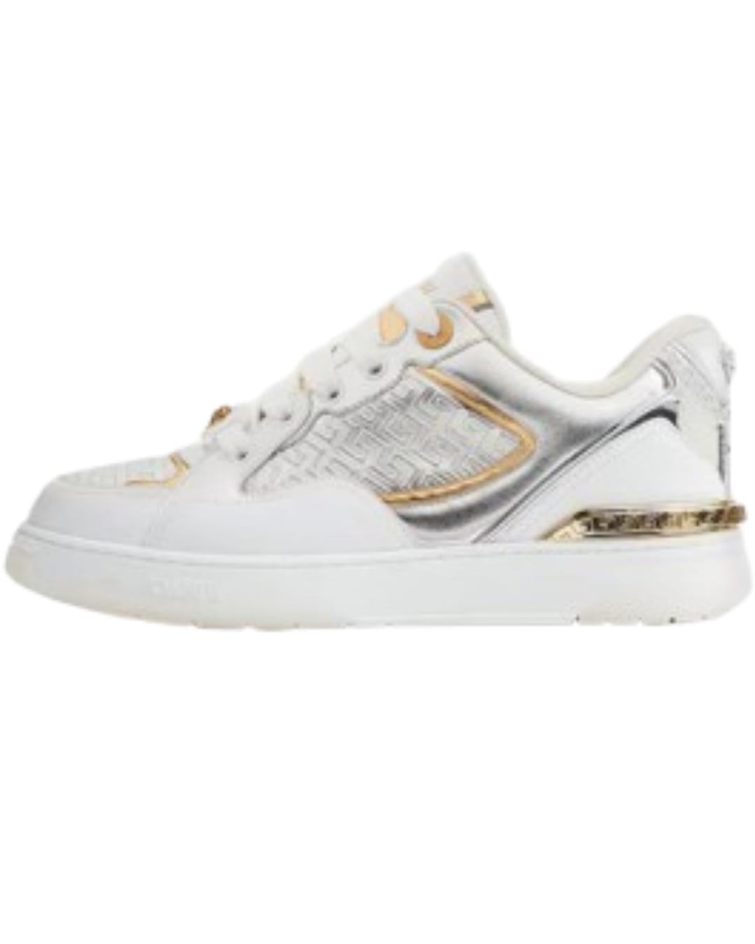 Biggie Basket Metallic Leather Silver Gold