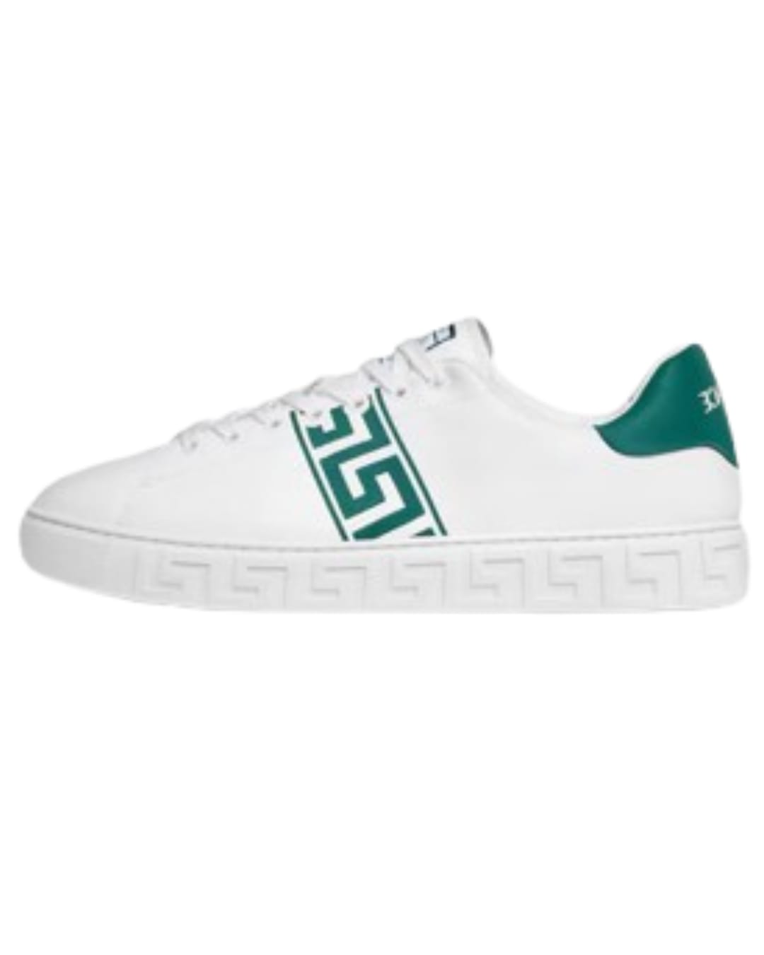 Greca Embroidered Nylon White Green