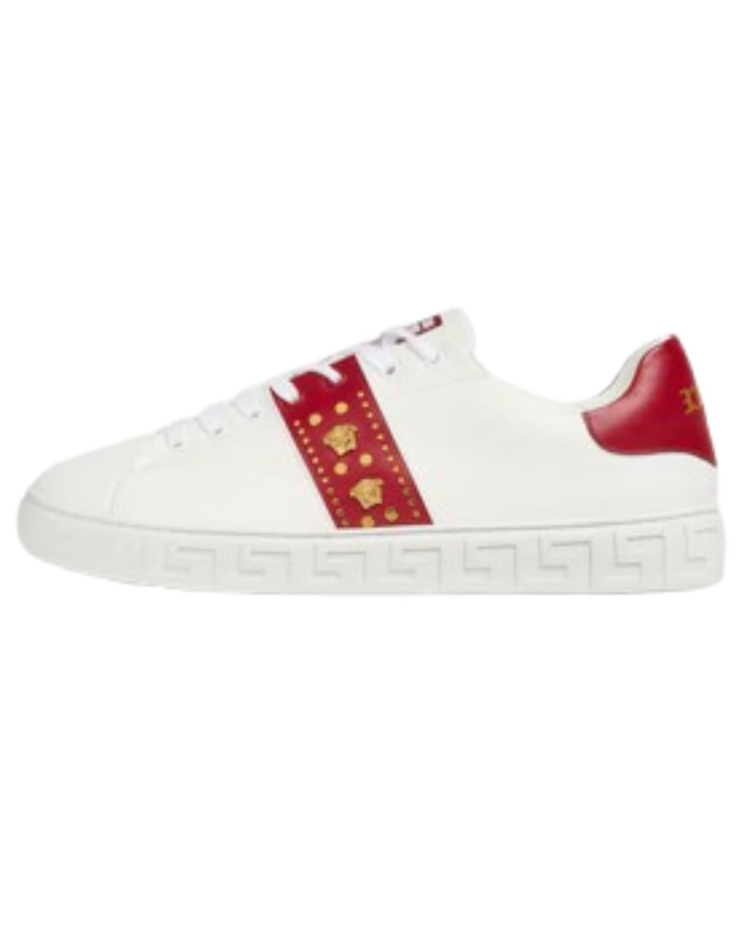 Greca Embellished White Red
