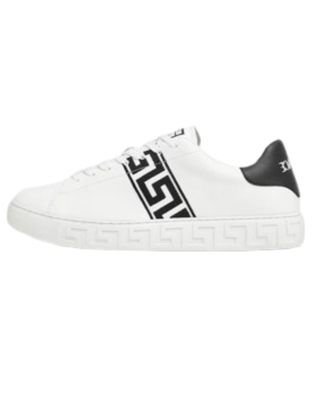 Greca Embroidered Nylon Black White