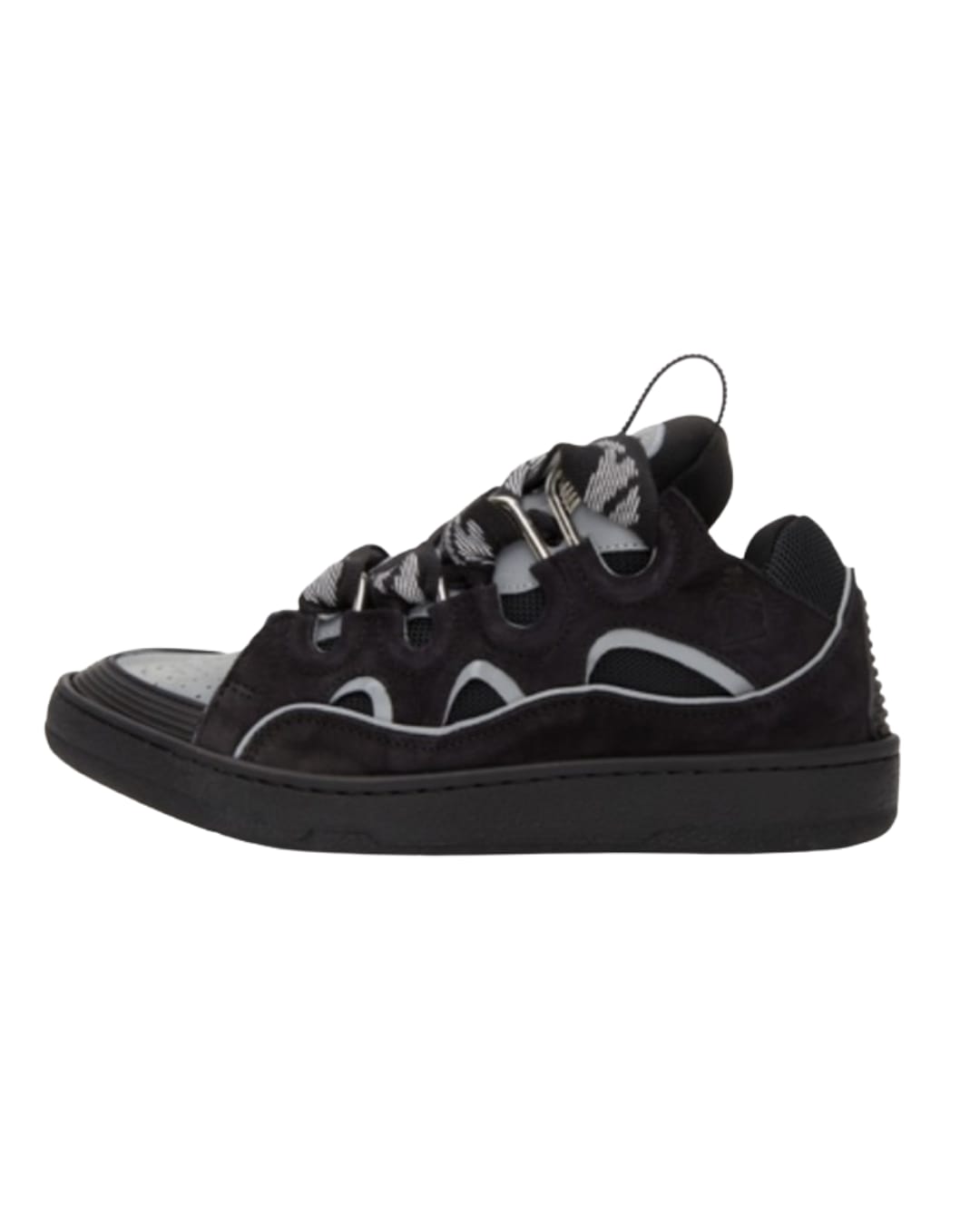 Curb Trainers Black Leather