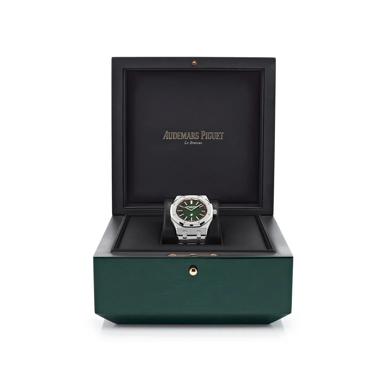 Royal Oak 15202PT.OO.1240PT.01 'Jumbo' Extra-Thin Platinum Green Dial (2021)
