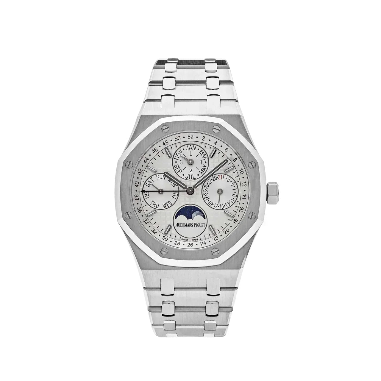 Royal Oak Perpetual Calendar 26574ST.OO.1220ST.01 Steel White Dial