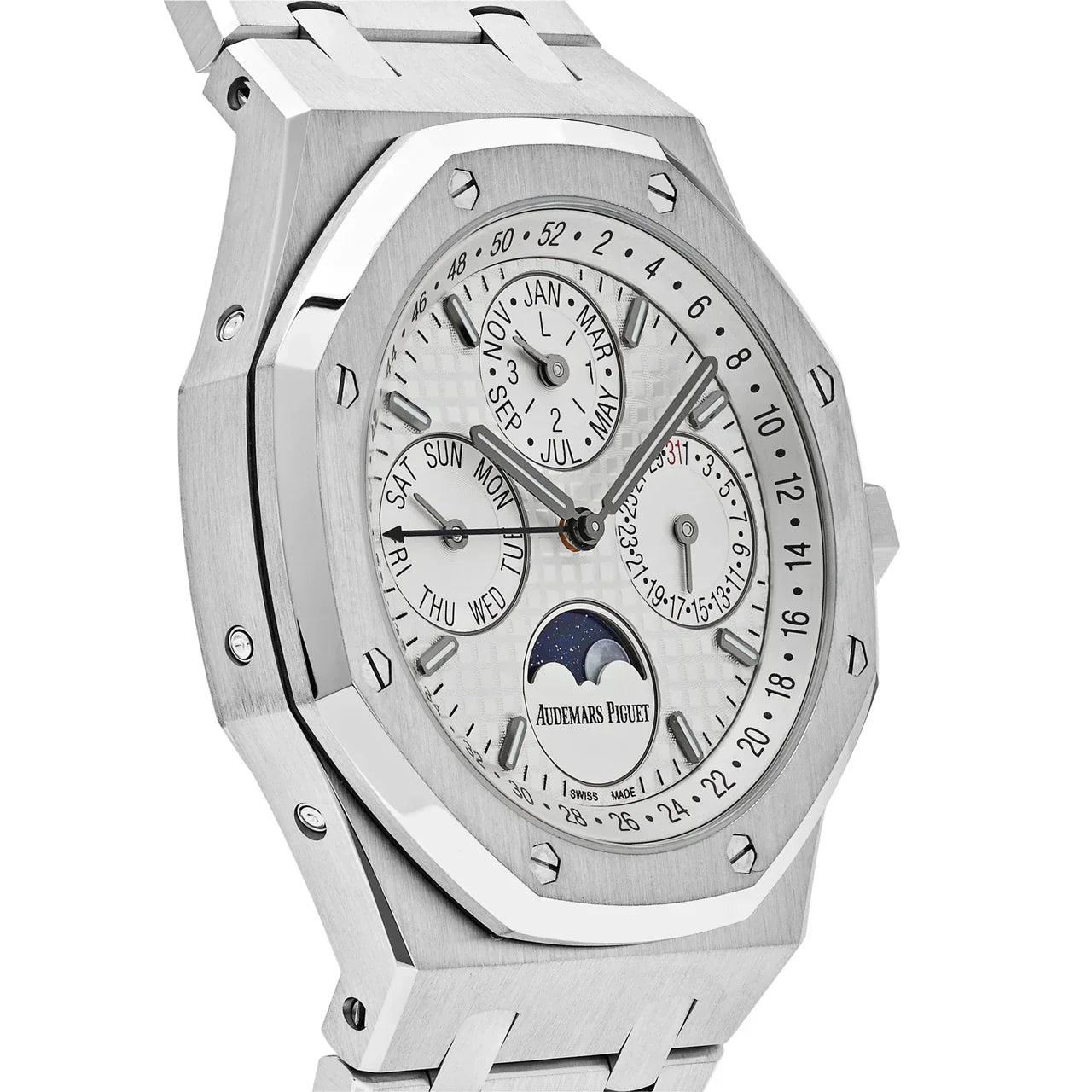 Royal Oak Perpetual Calendar 26574ST.OO.1220ST.01 Steel White Dial