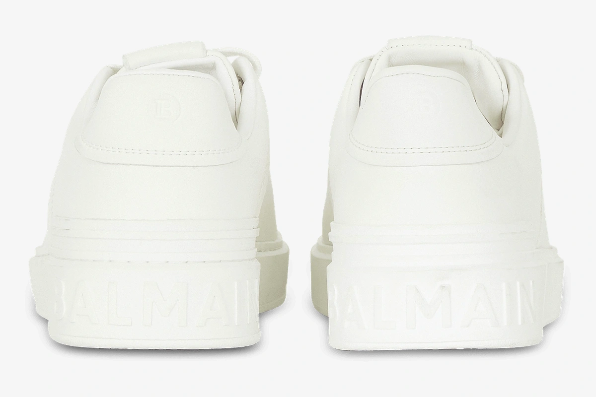 B-Court Trainer in Calfskin White