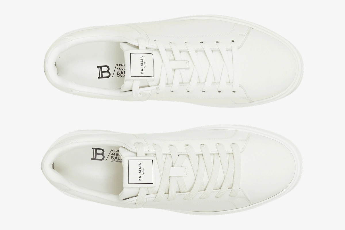 B-Court Trainer in Calfskin White