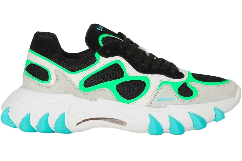 B-East Leather Suede & Mesh Black Green Turquoise
