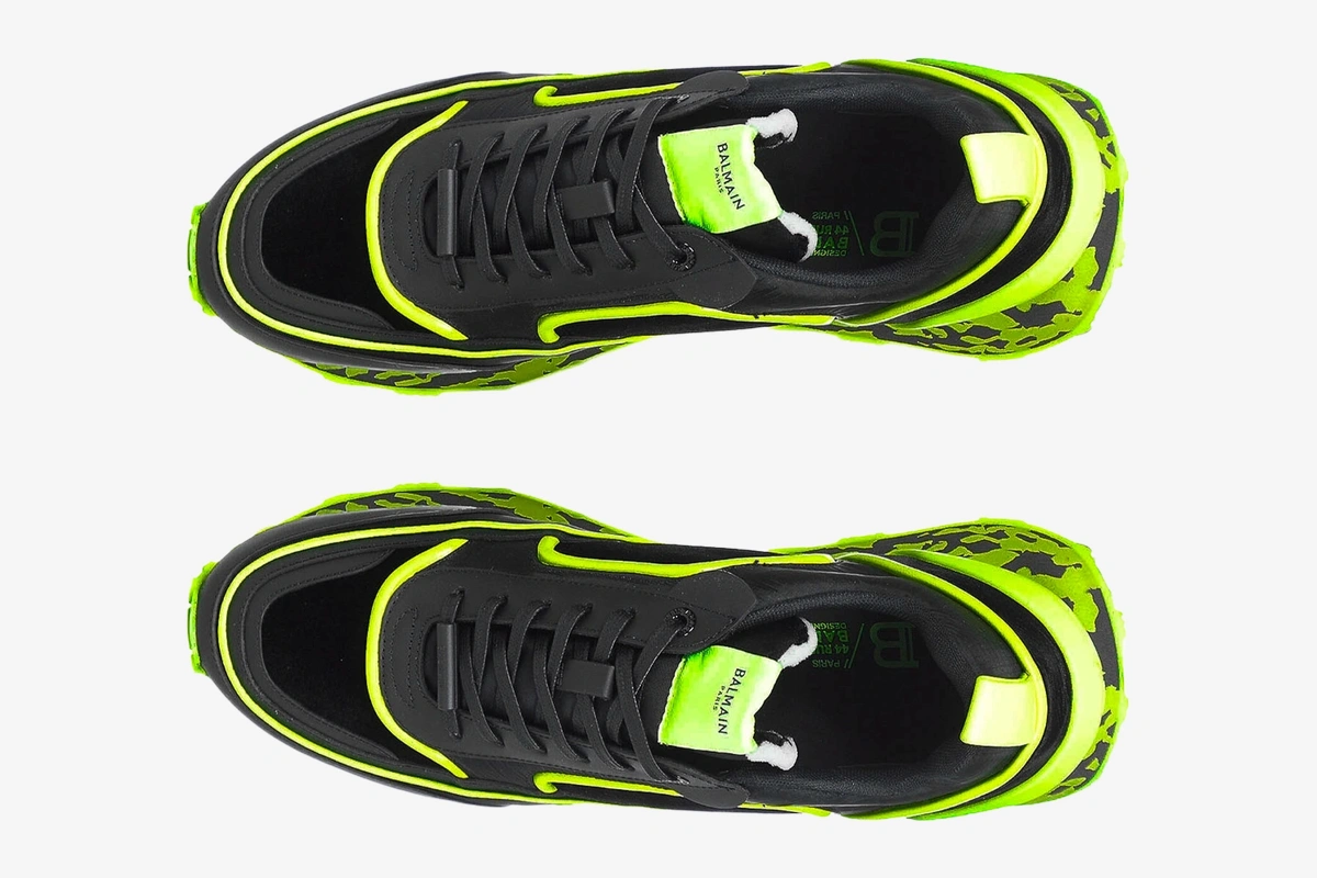 B-Racer Sneaker Black Neon Yellow Marbled Midsole