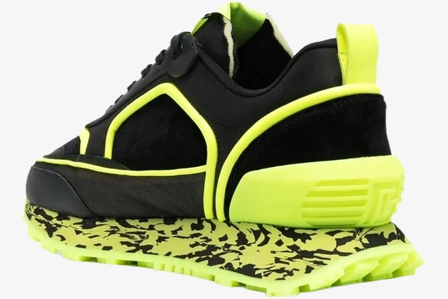 B-Racer Sneaker Black Neon Yellow Marbled Midsole