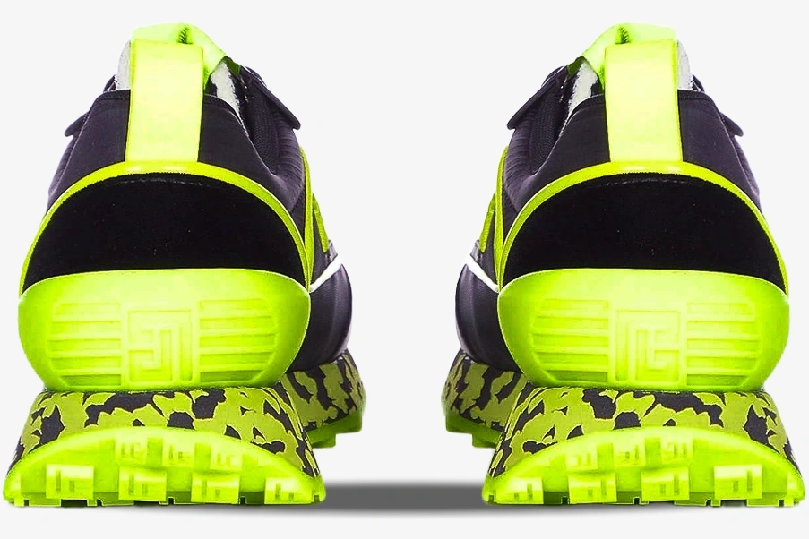 B-Racer Sneaker Black Neon Yellow Marbled Midsole
