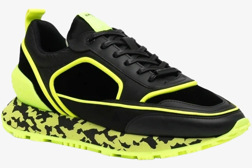 B-Racer Sneaker Black Neon Yellow Marbled Midsole
