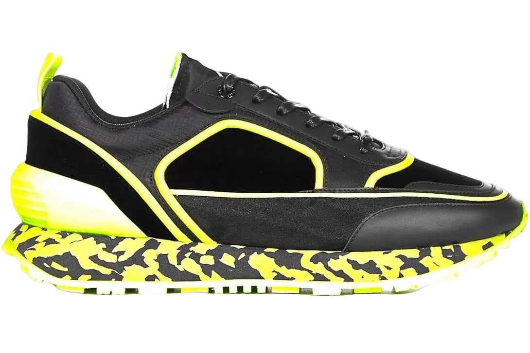 B-Racer Sneaker Black Neon Yellow Marbled Midsole